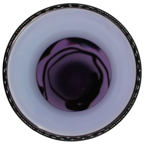 Vintage Studio Art Handblown Glass Vase in Dogwood Floral Design by Fields - Picture 6 of 6